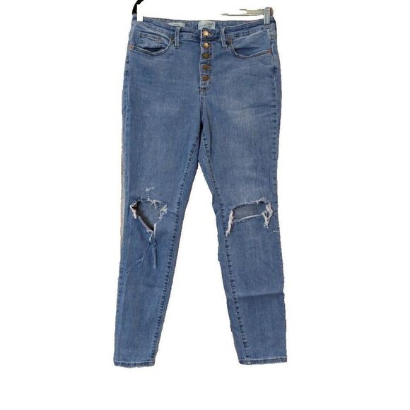 Universal Thread Womens Size 12/31R Blue Distressed High Rise Skinny Jeans - Picture 1 of 10